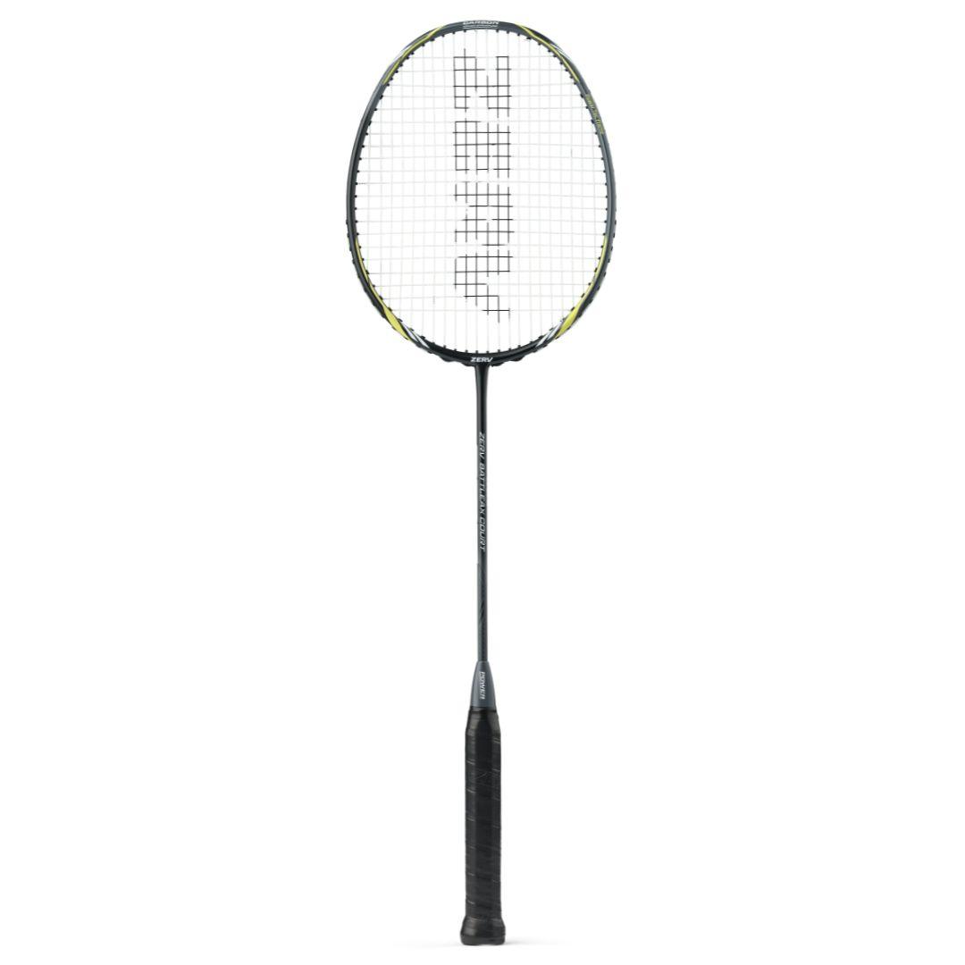 ZERV Battleax Court badmintonracket i gult och svart