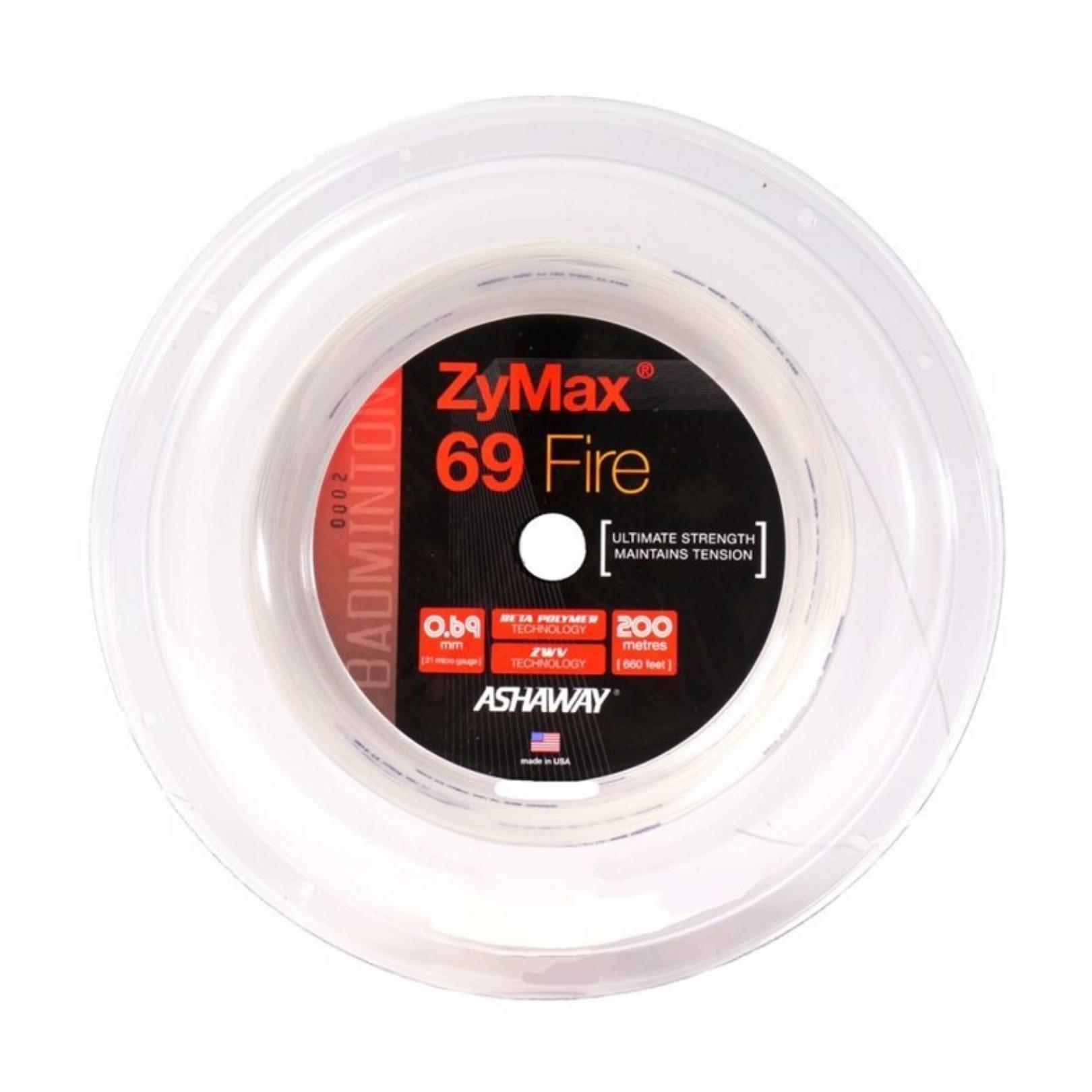 Ashaway Zymax 69 Fire badmintonsträng på 200 meter