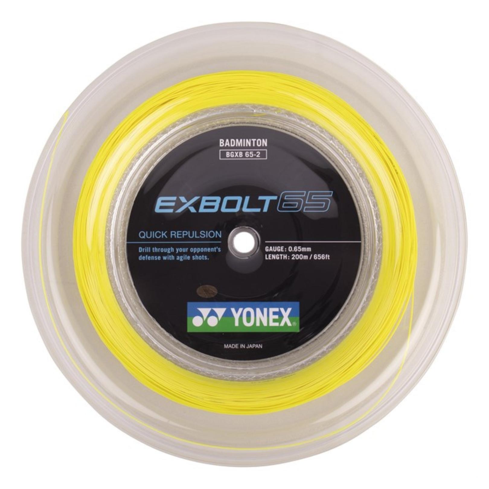 Yonex Exbolt 65 gul badmintonsträng på 200 meter